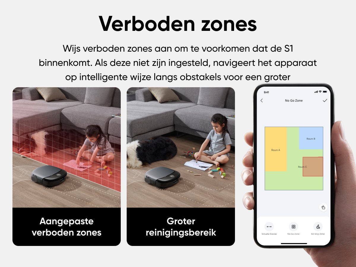 eufy Clean S1 HydroJet Robotstofzuiger met Moppfunctie en All-in-One Station
