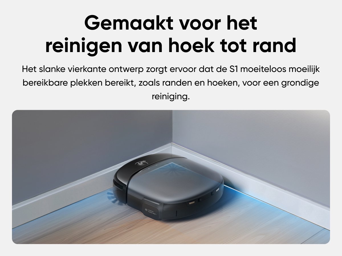 eufy Clean S1 HydroJet Robotstofzuiger met Moppfunctie en All-in-One Station