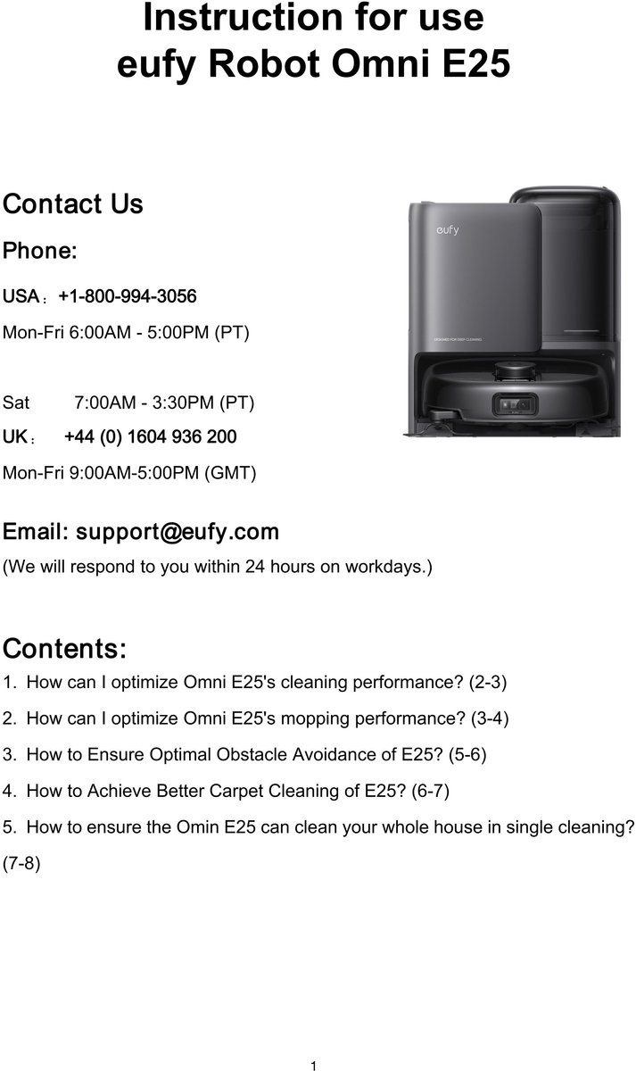eufy Omni E25 Robotstofzuiger