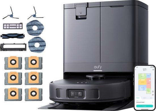 eufy X10 Pro Omni robotstofzuiger met dweil en vervangingssets