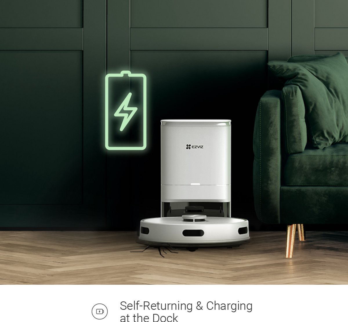 EZVIZ RE4 Plus Robotstofzuiger Zwart