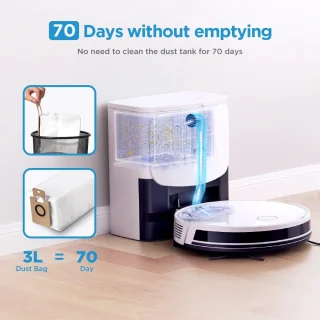 G Slam Robotstofzuiger Met Laadstation Wit