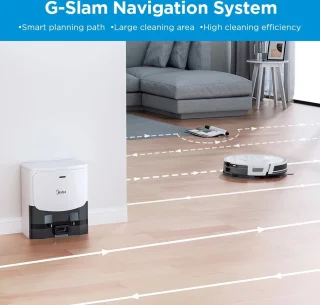 G Slam Robotstofzuiger Met Laadstation Wit