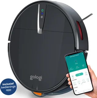 Gologi Robotstofzuiger met Dweilfunctie Zwart
