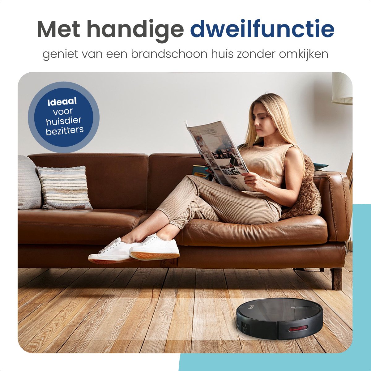 Gologi Robotstofzuiger met Dweilfunctie Zwart