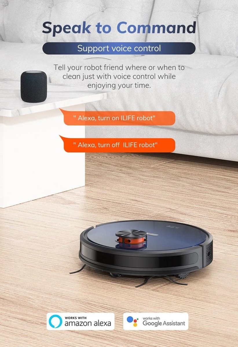 Hanimo Ilife T10S Robotstofzuiger Zwart