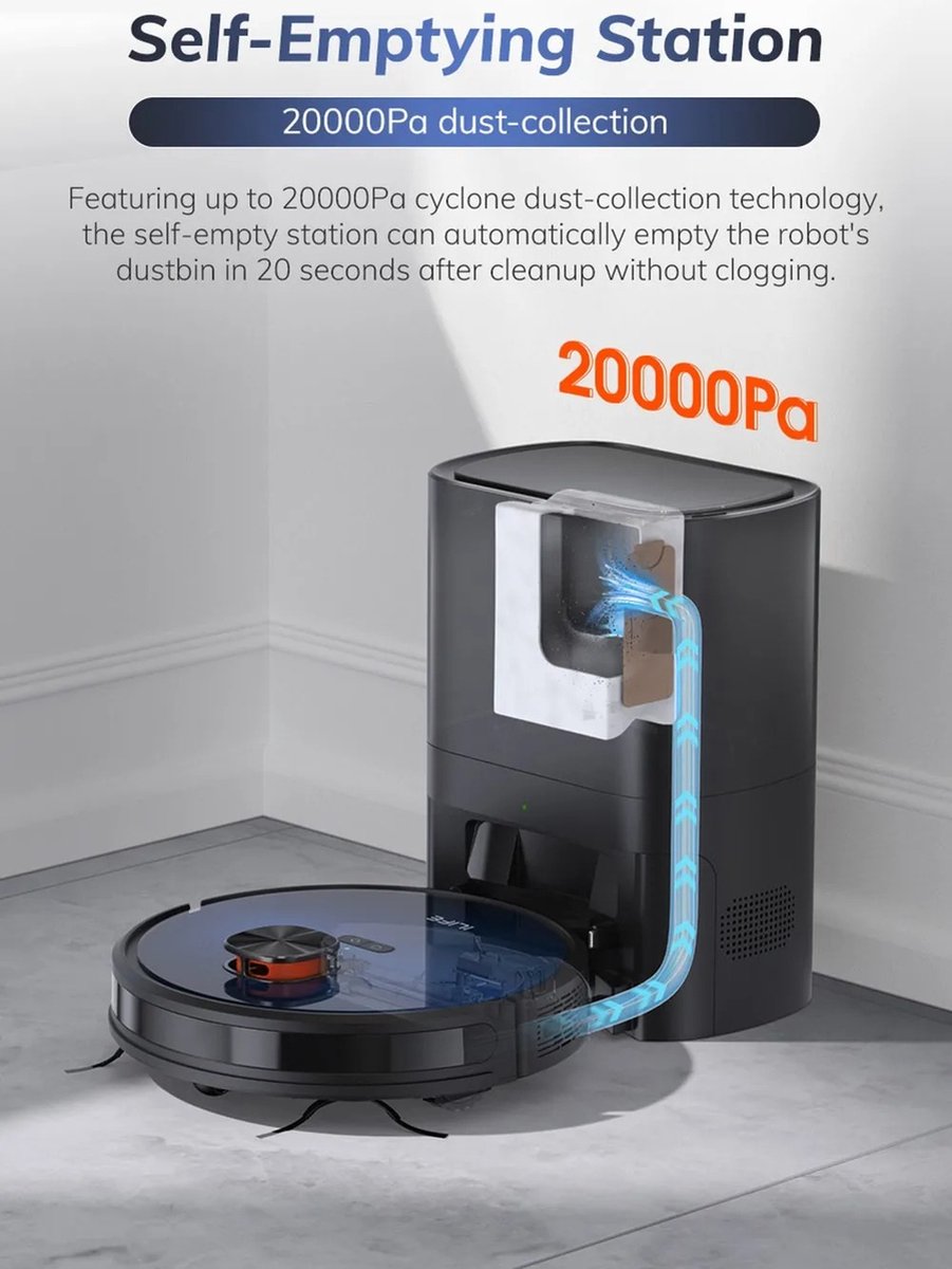 Hanimo Ilife T10S Robotstofzuiger Zwart