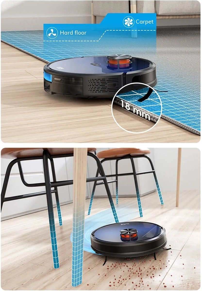 Hanimo Ilife T10S Robotstofzuiger Zwart