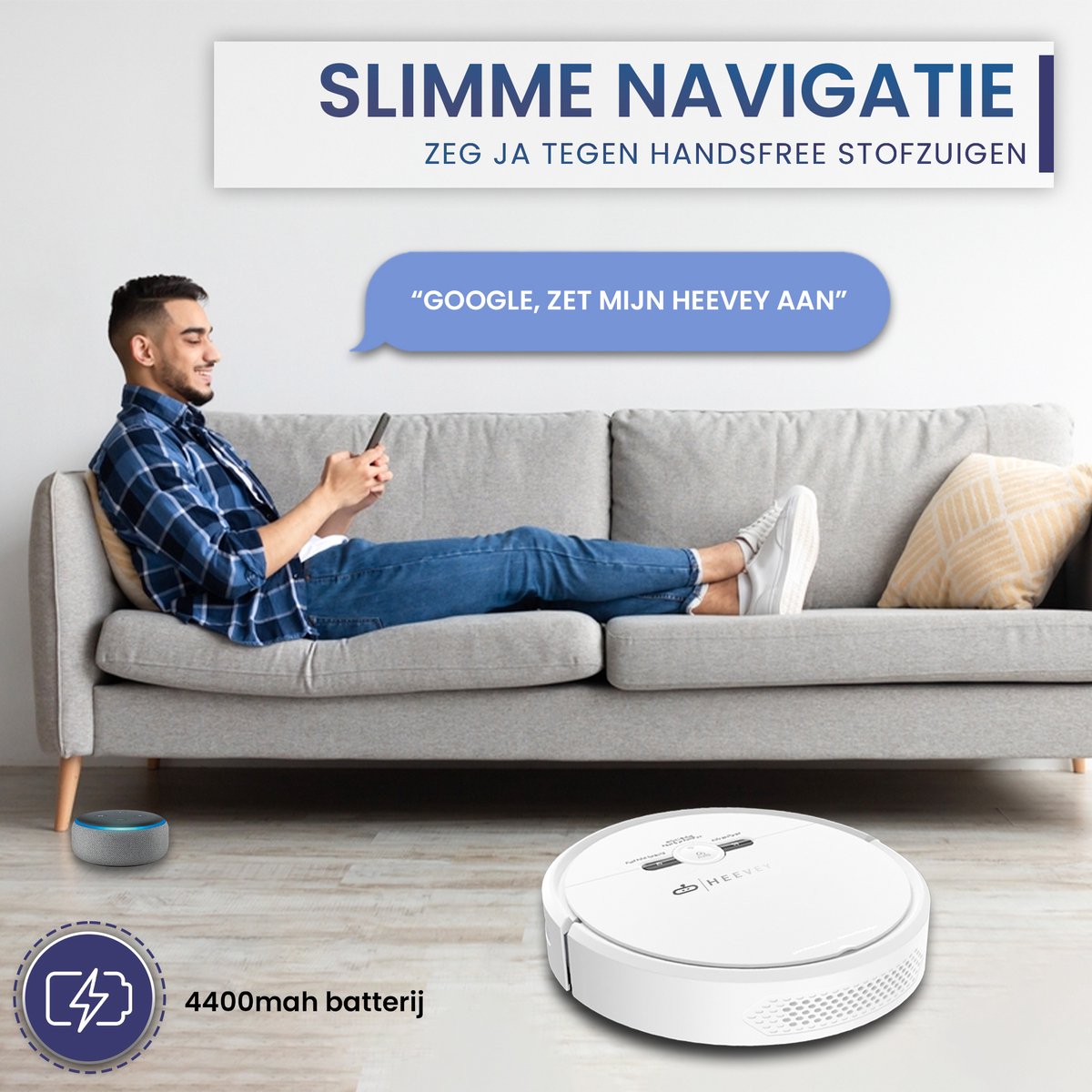 Heevey Robotstofzuiger met dweilfunctie