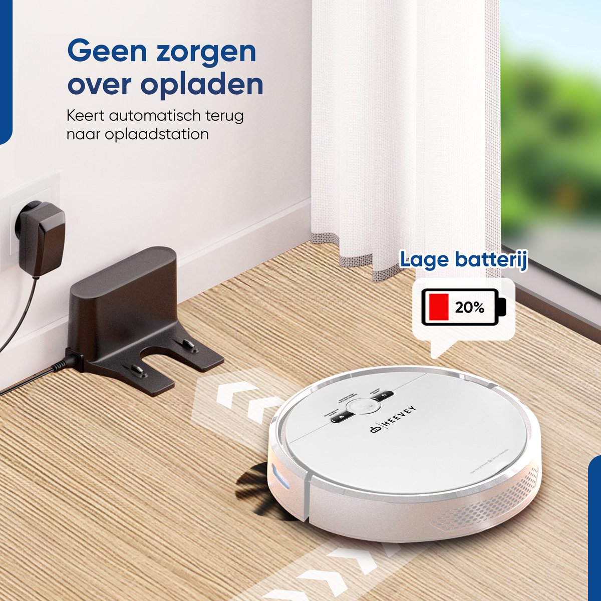 Heevey Robotstofzuiger met dweilfunctie