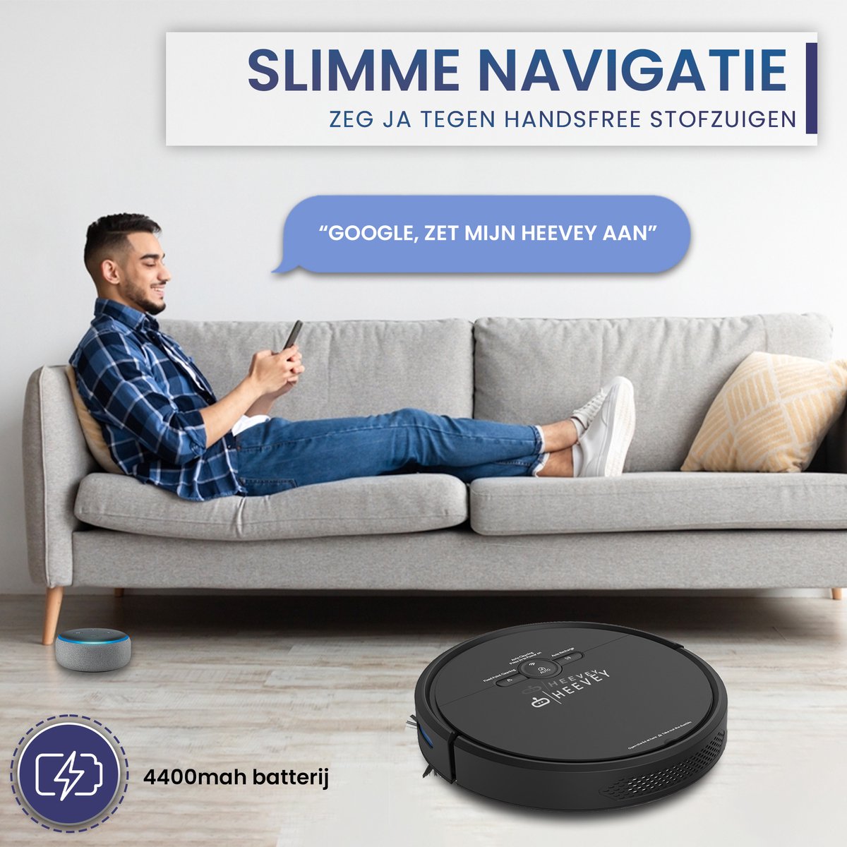 Heevey Robotstofzuiger met Dweilfunctie