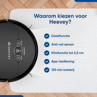 Heevey Robotstofzuiger met Dweilfunctie