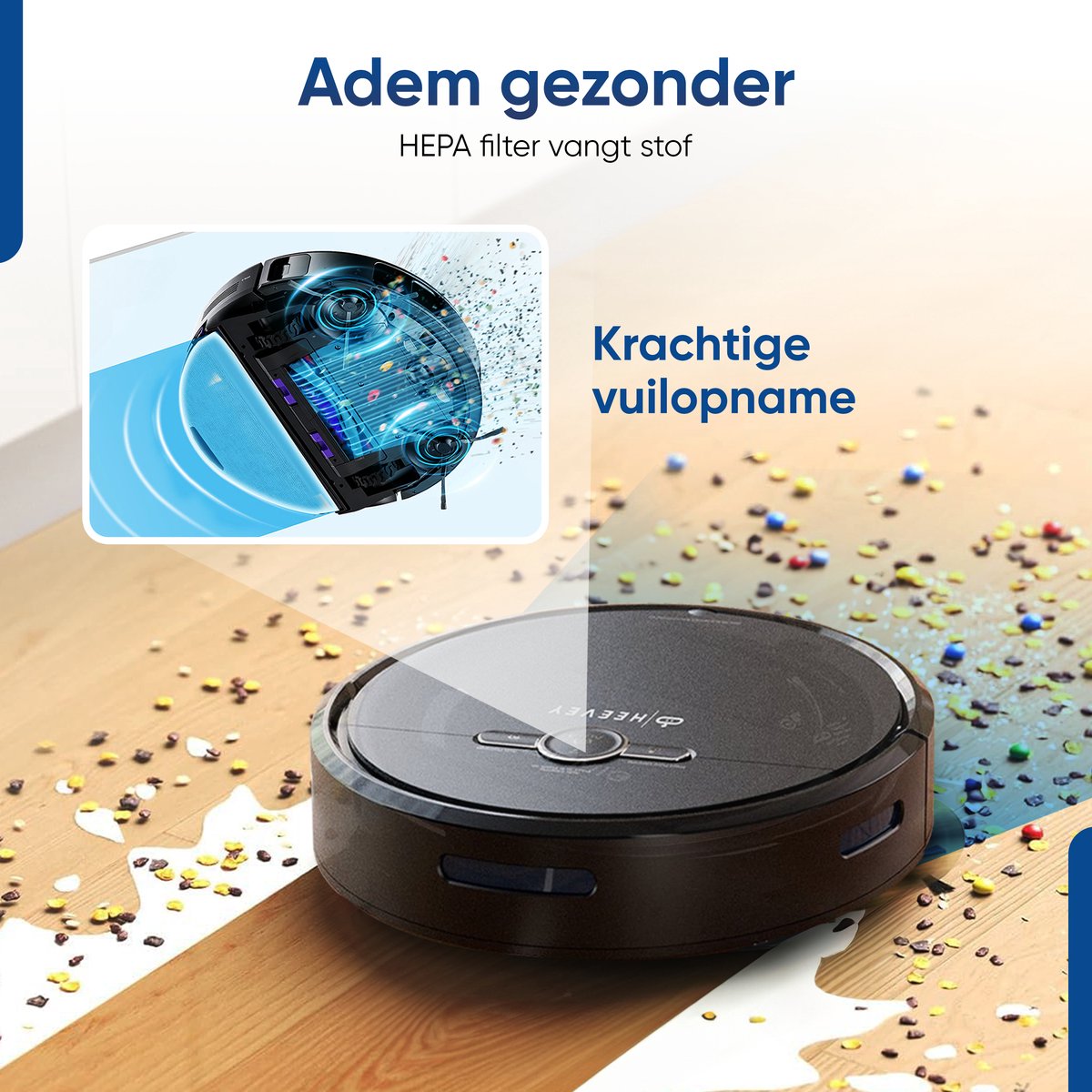 Heevey Robotstofzuiger met Dweilfunctie