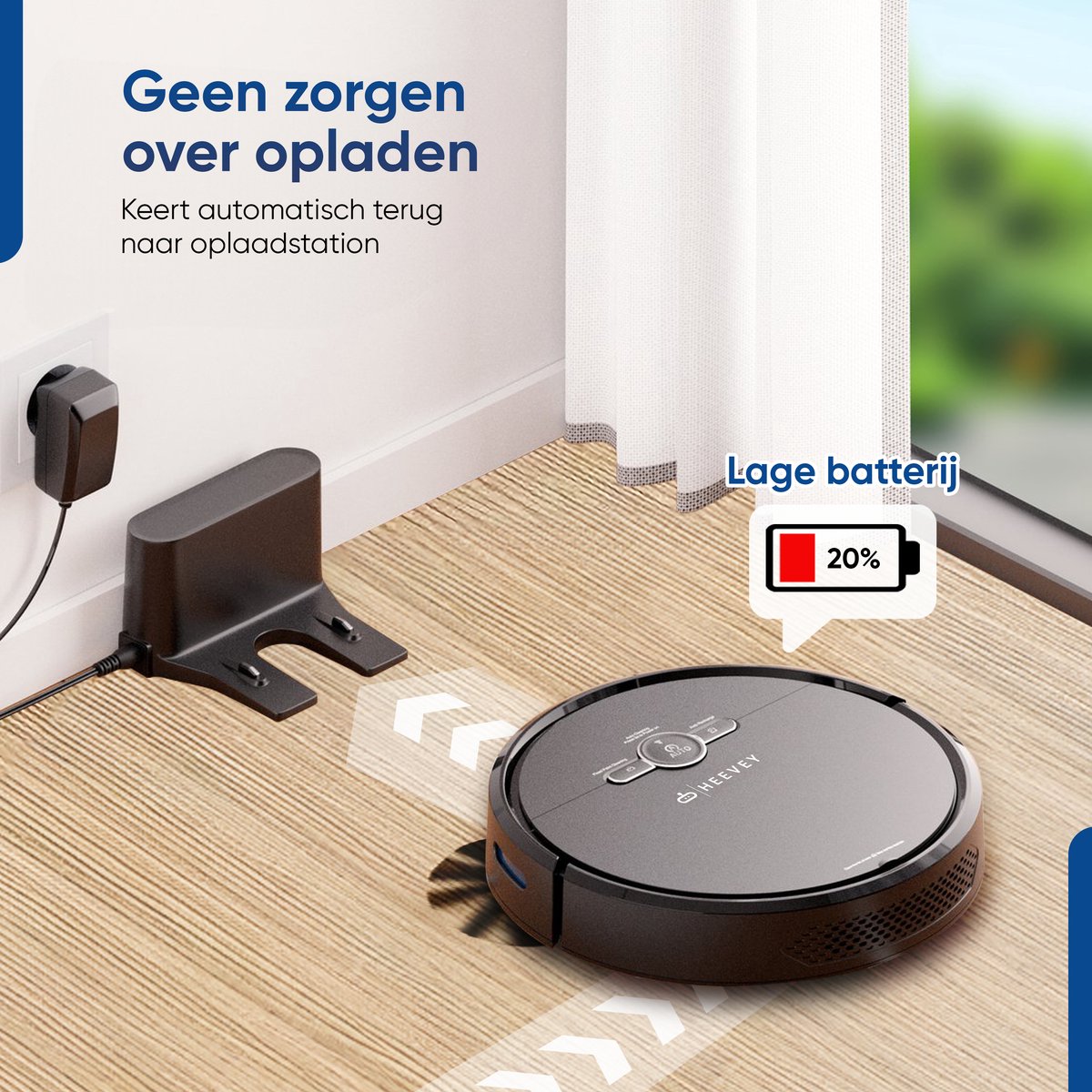 Heevey Robotstofzuiger met Dweilfunctie