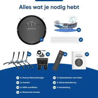 Heevey Robotstofzuiger met Dweilfunctie