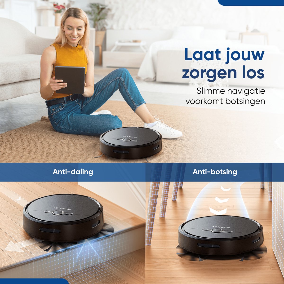 Heevey Robotstofzuiger met Dweilfunctie