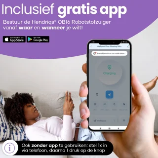Hendriqs Robotstofzuiger met Dweilfunctie en Laadstation