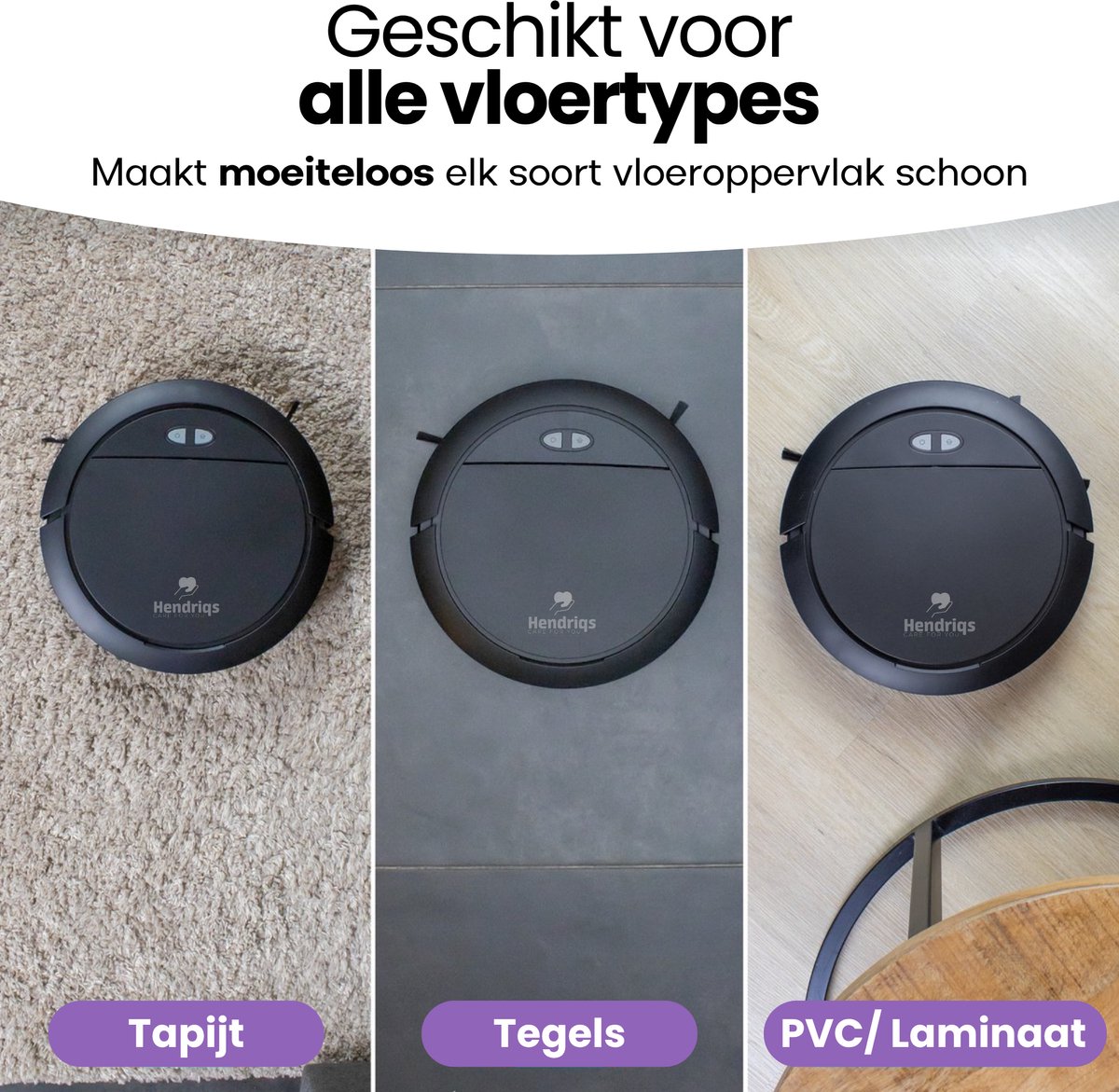 Hendriqs Robotstofzuiger met Dweilfunctie en Laadstation