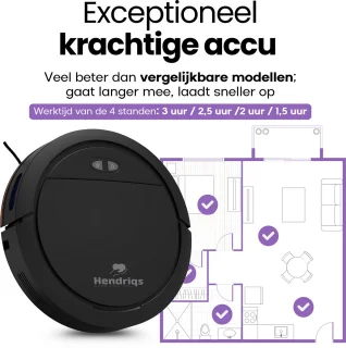Hendriqs Robotstofzuiger met Dweilfunctie en Laadstation