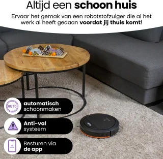 Hendriqs Robotstofzuiger met Dweilfunctie en Laadstation