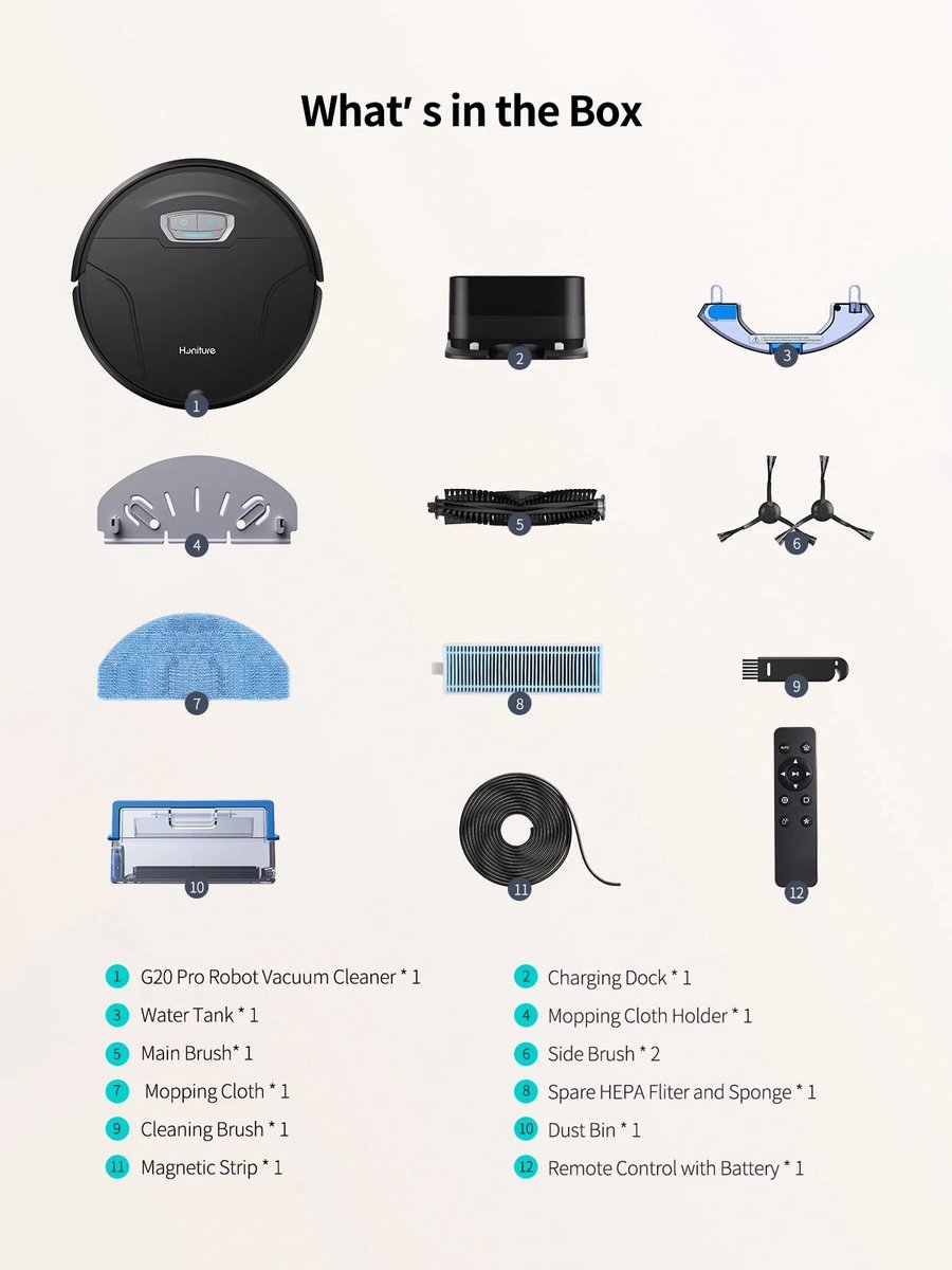 Honiture G20 Pro Robotstofzuiger