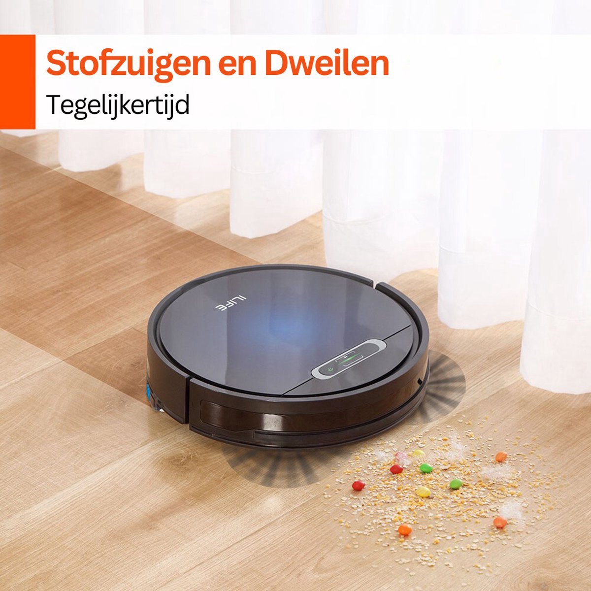 ILIFE B5 Max Robotstofzuiger Majesticmania Zwart