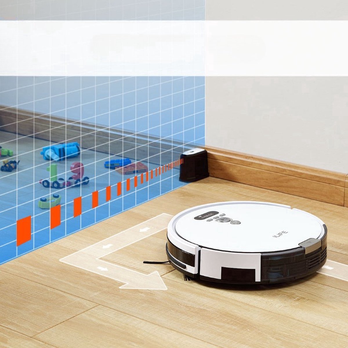 Ilife Robotstofzuiger Draadloos Wit