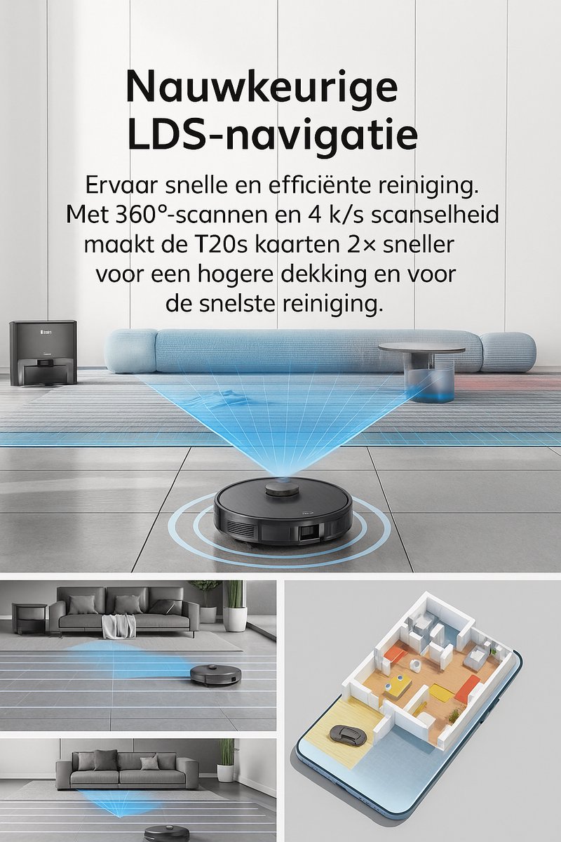 Ilife T20 S Robotstofzuiger met laadstation