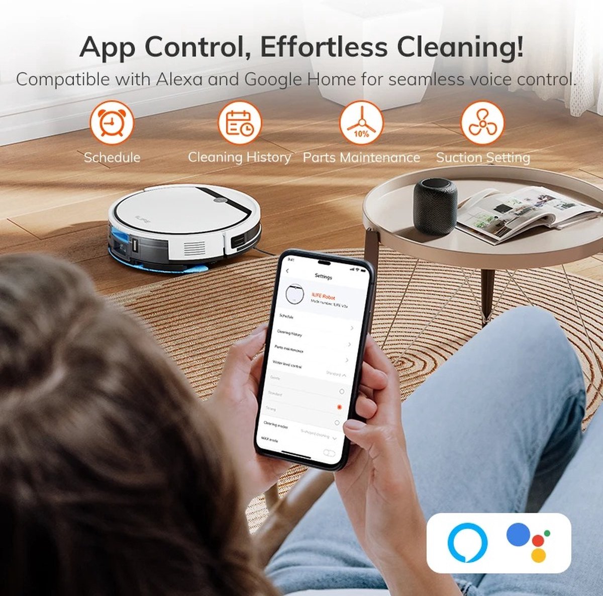 ILife V3x Robotstofzuiger met dweilfunctie Wit