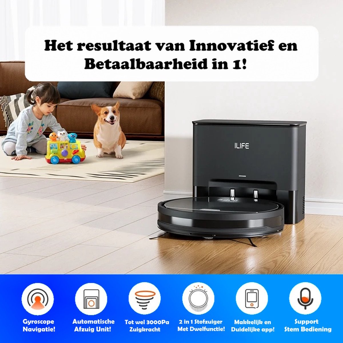 ILIFE V9 Pro Robotstofzuiger met Dweilfunctie