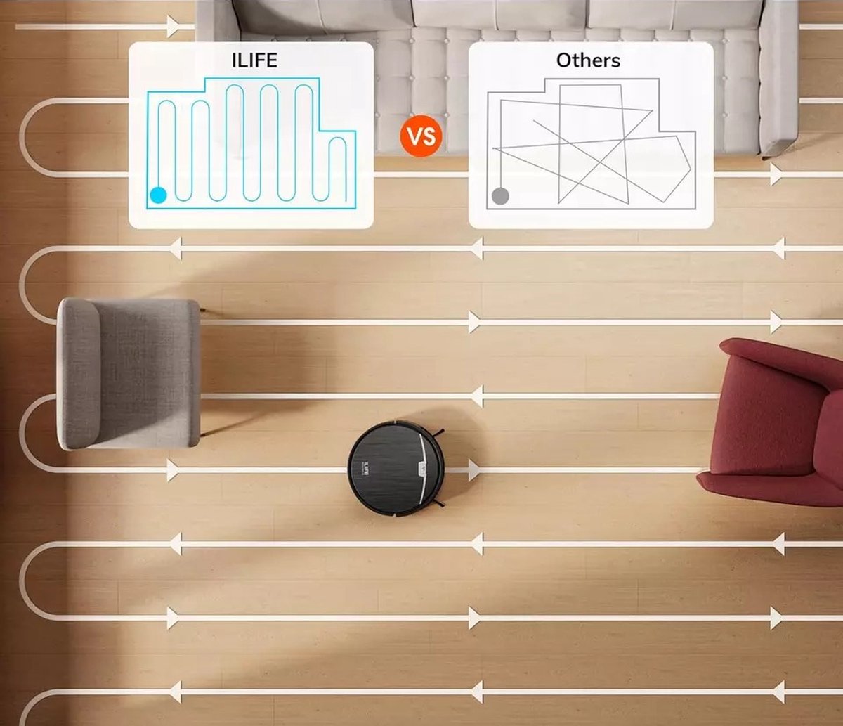 ILIFE V9 Pro Robotstofzuiger met Dweilfunctie