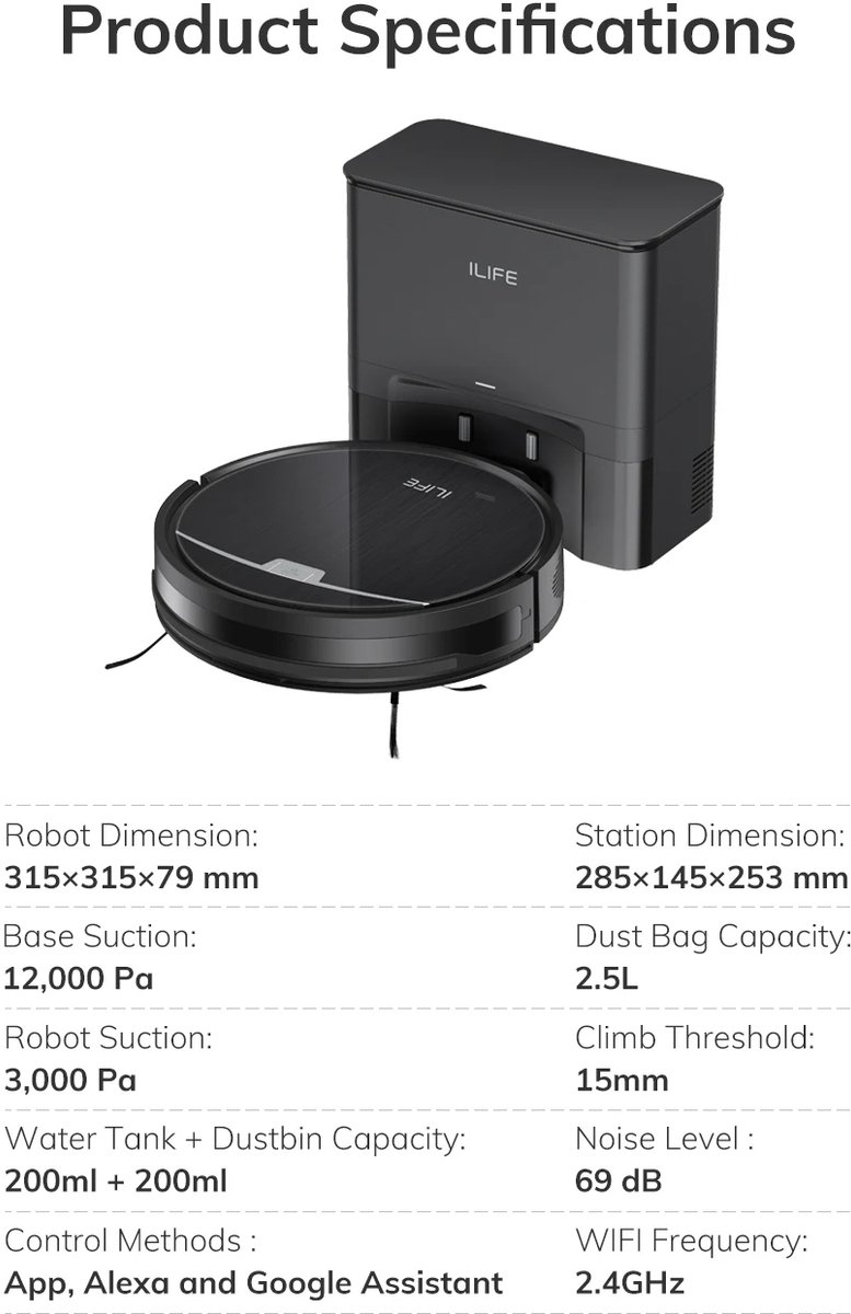 ILIFE V9Pro robotstofzuiger