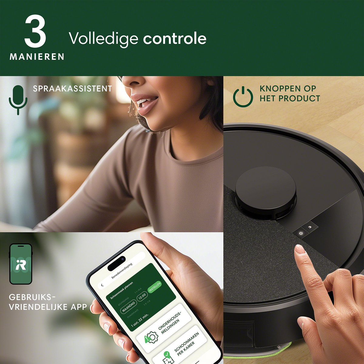 iRobot Roomba 105 Combo Robotstofzuiger Zwart
