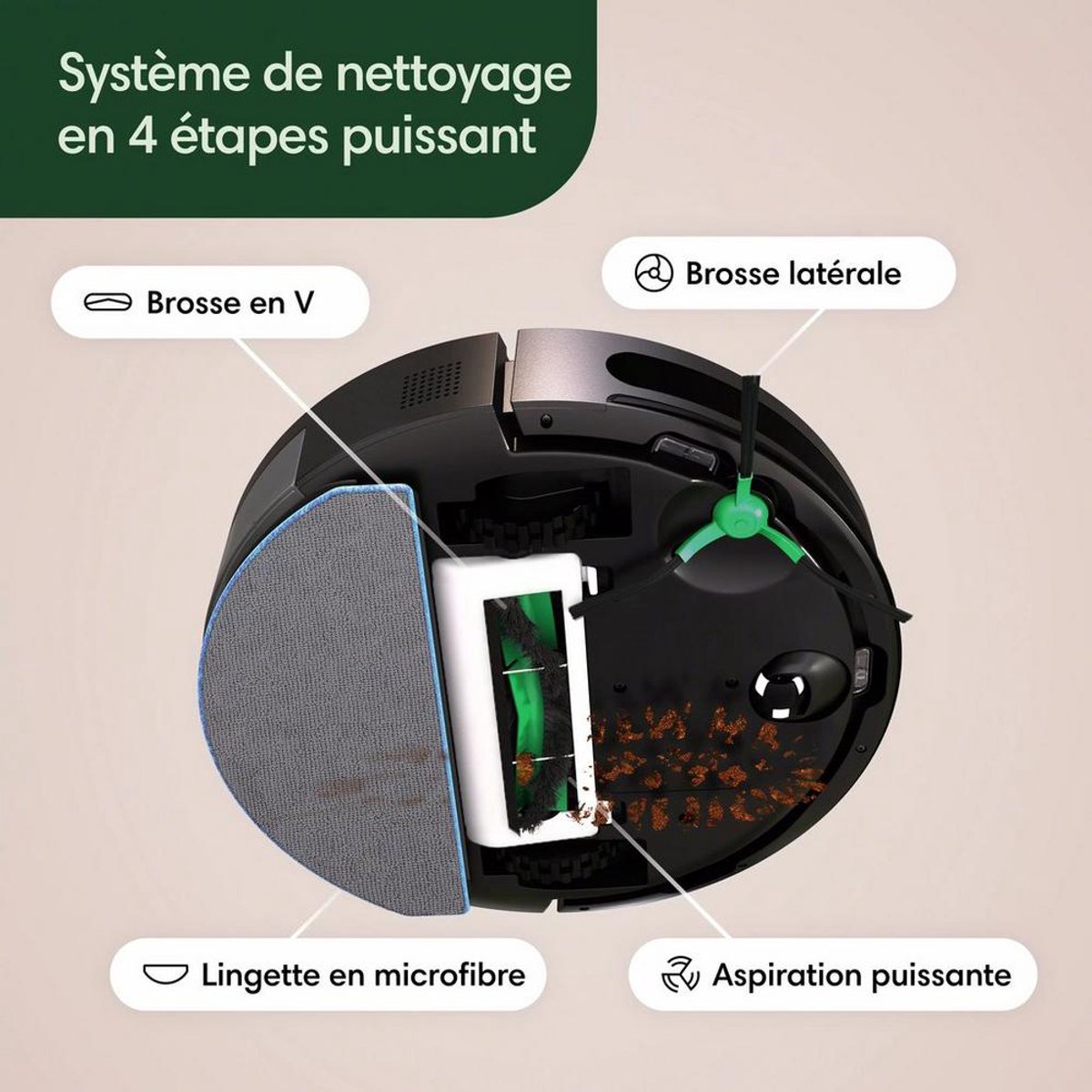 iRobot Roomba Combo 2 Essential AutoWash Dock Zwart Y0510