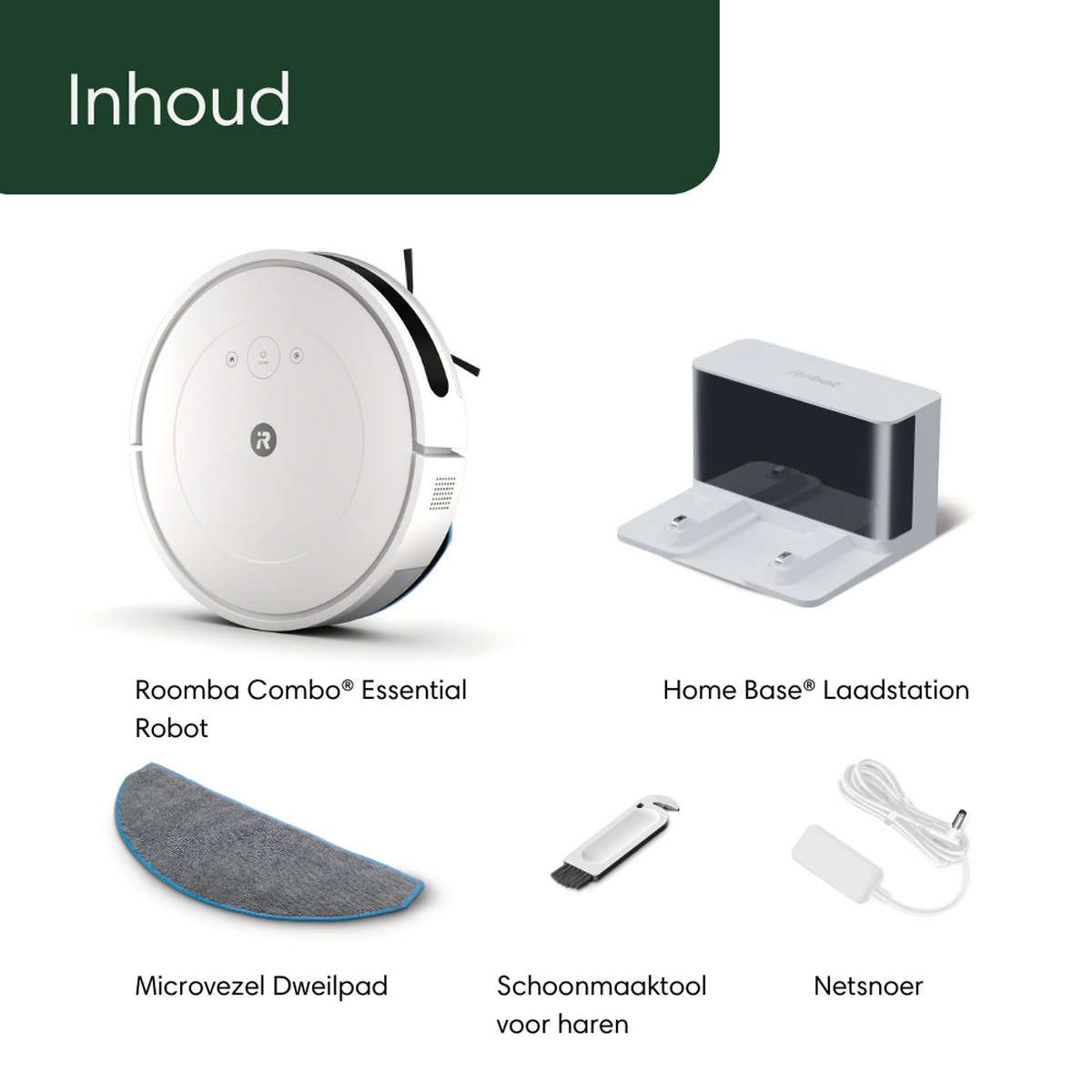iRobot Roomba Combo Essential Robotstofzuiger Wit Y0112
