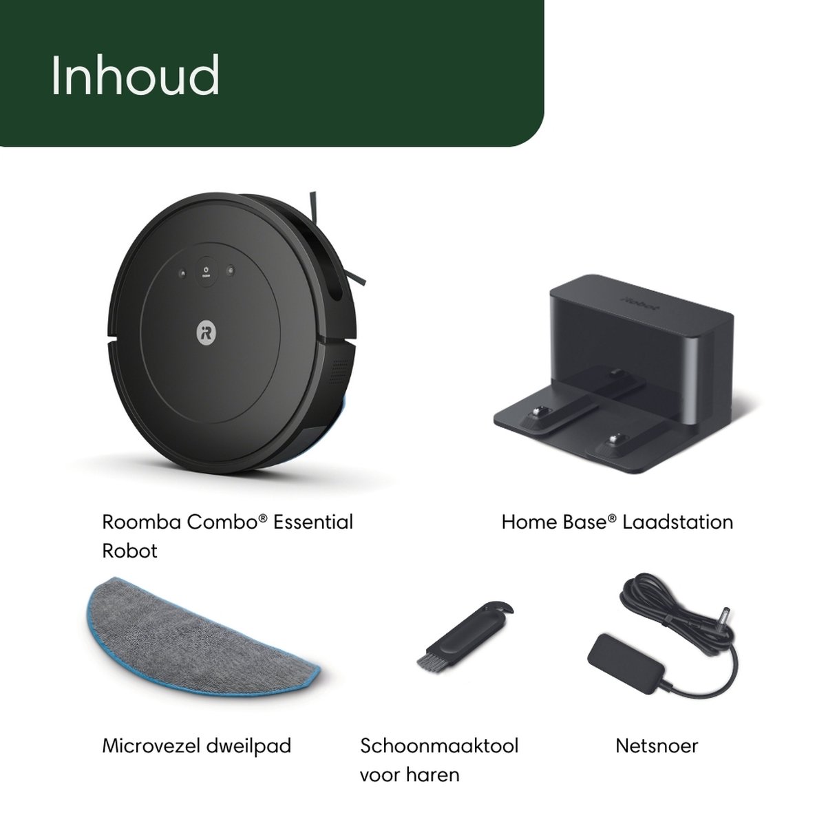 iRobot Roomba Combo Essential Robotstofzuiger Zwart Y0110