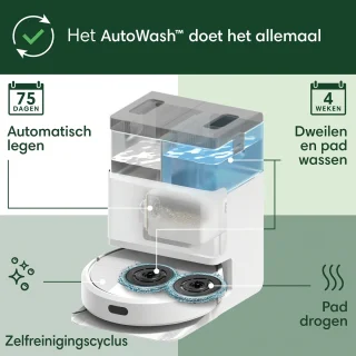 iRobot Roomba Plus 405 Combo Robotstofzuiger Wit G1852