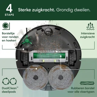 iRobot Roomba Plus 405 Combo Robotstofzuiger Zwart G1850