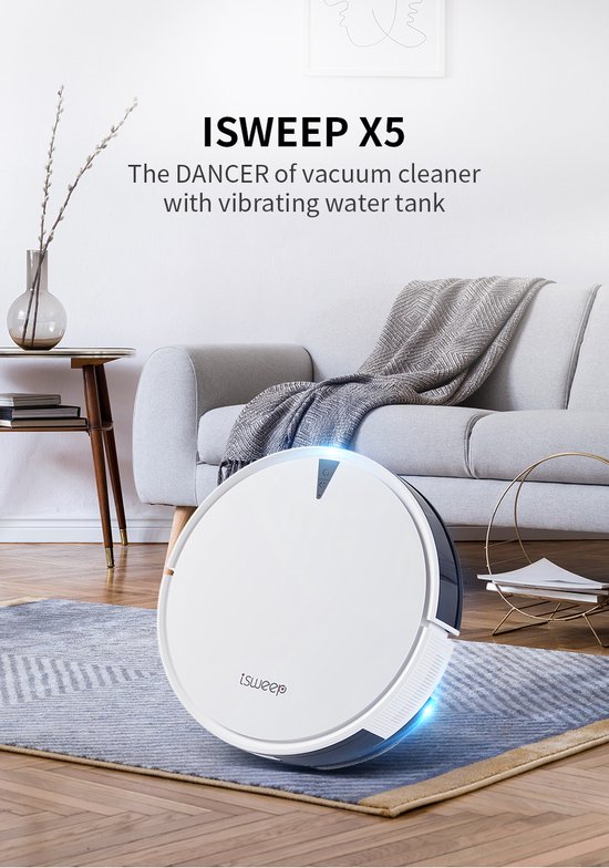 ISweep Robotstofzuiger met Dweilfunctie en Laadstation