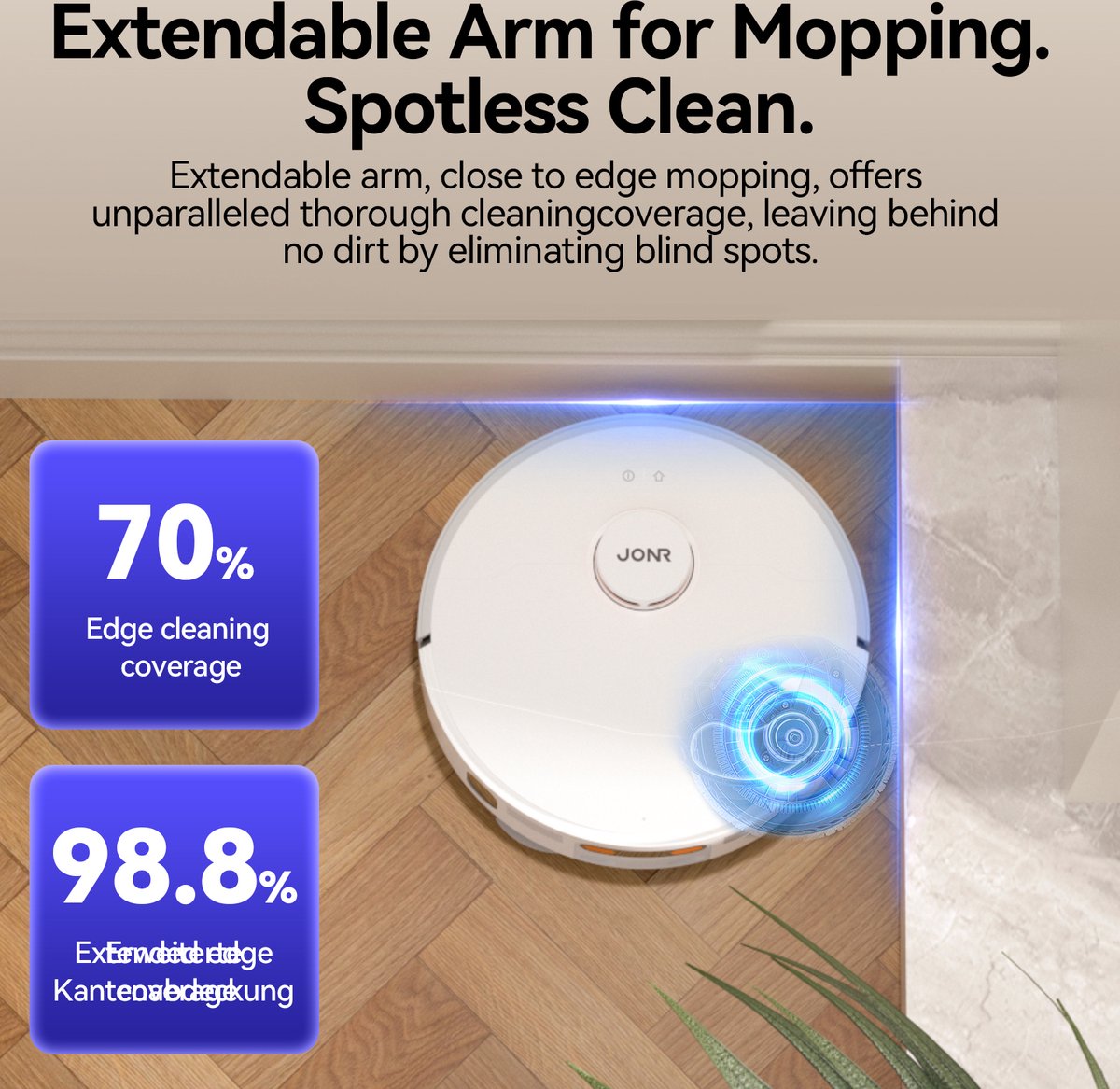 JONR P20 Pro Robotstofzuiger met Laadstation