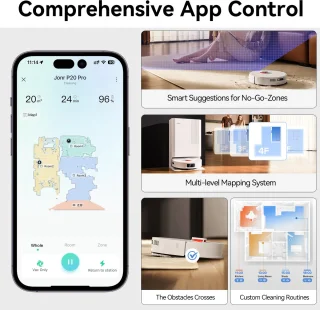 JONR P20 Pro Robotstofzuiger met Laadstation