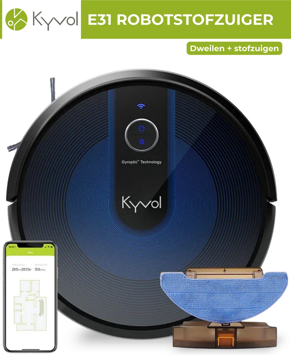 Kyvol Cybovac E31 Robotstofzuiger en Dweil