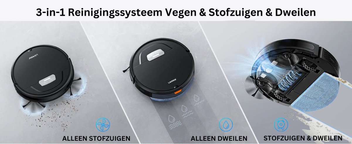 Laresar Evol 3 Robotstofzuiger met Laadstation