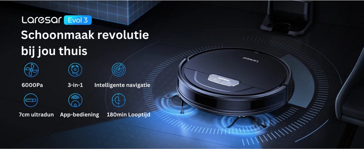 Laresar Evol 3 Robotstofzuiger met Laadstation