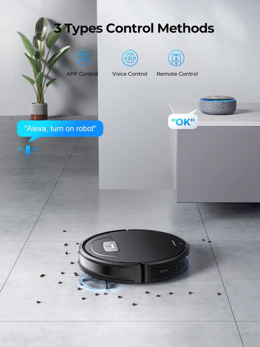 Laresar Robotstofzuiger Met Dweilfunctie Zwart
