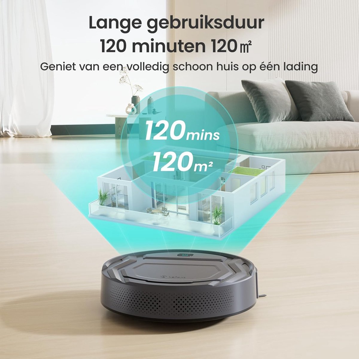 Lefant M210P Robotstofzuiger Zwart