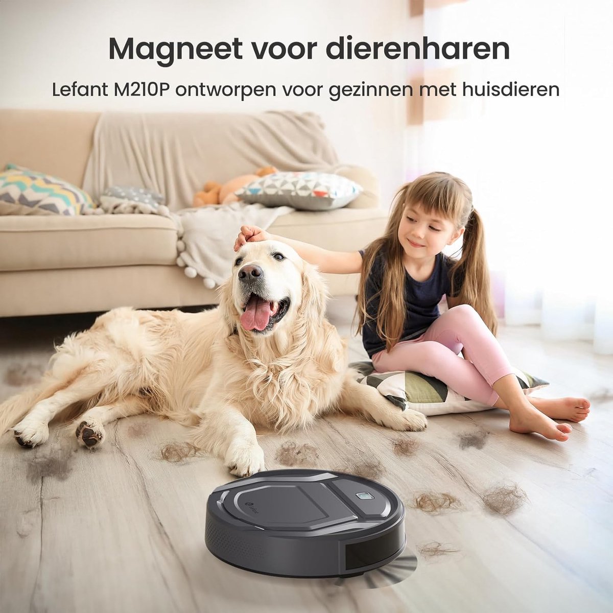 Lefant M210P Robotstofzuiger Zwart