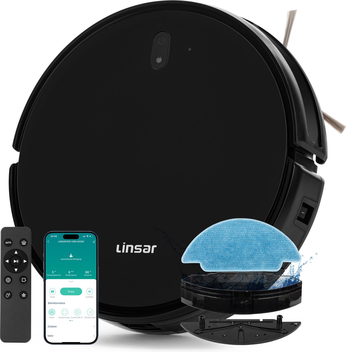 Linsar Robotstofzuiger met dweilfunctie