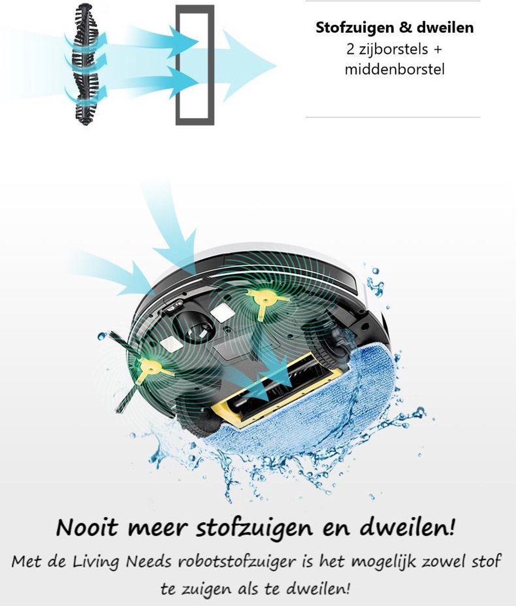 Living Needs Robotstofzuiger met dweilfunctie