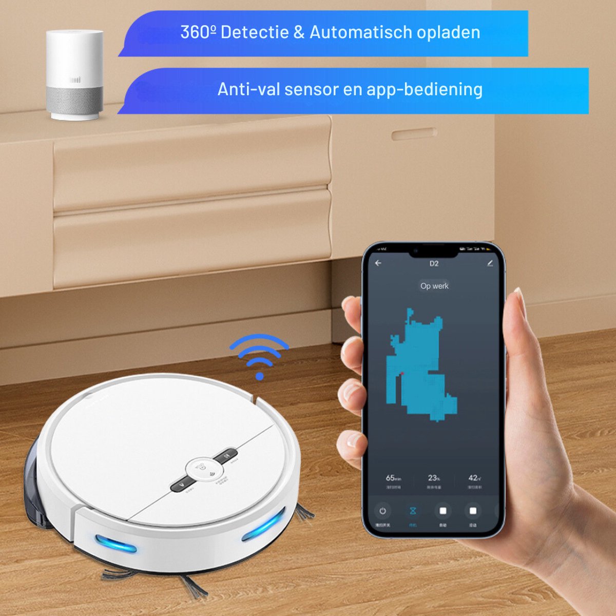 Livista Robotstofzuiger met Dweilfunctie en Automatisch Oplaadstation